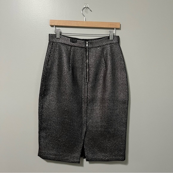 Banana Republic Metallic Jacquard Pencil Skirt - Picture 5 of 10